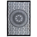 Couverture en coton simple + tapisserie murale - Mandala singe-éléphant