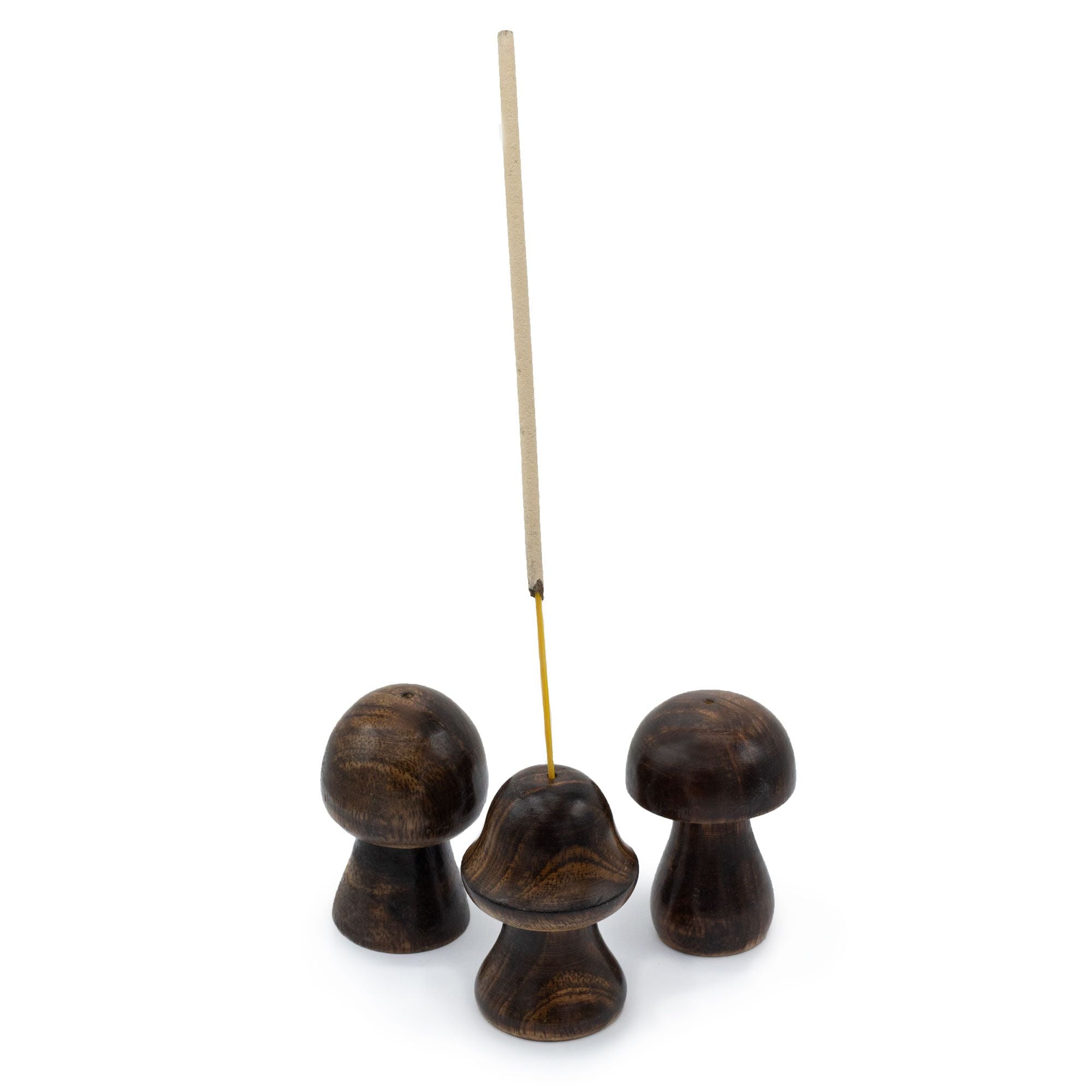Lot de 3 mini champignons à encens (8 cm 7 cm 6,5 cm)
