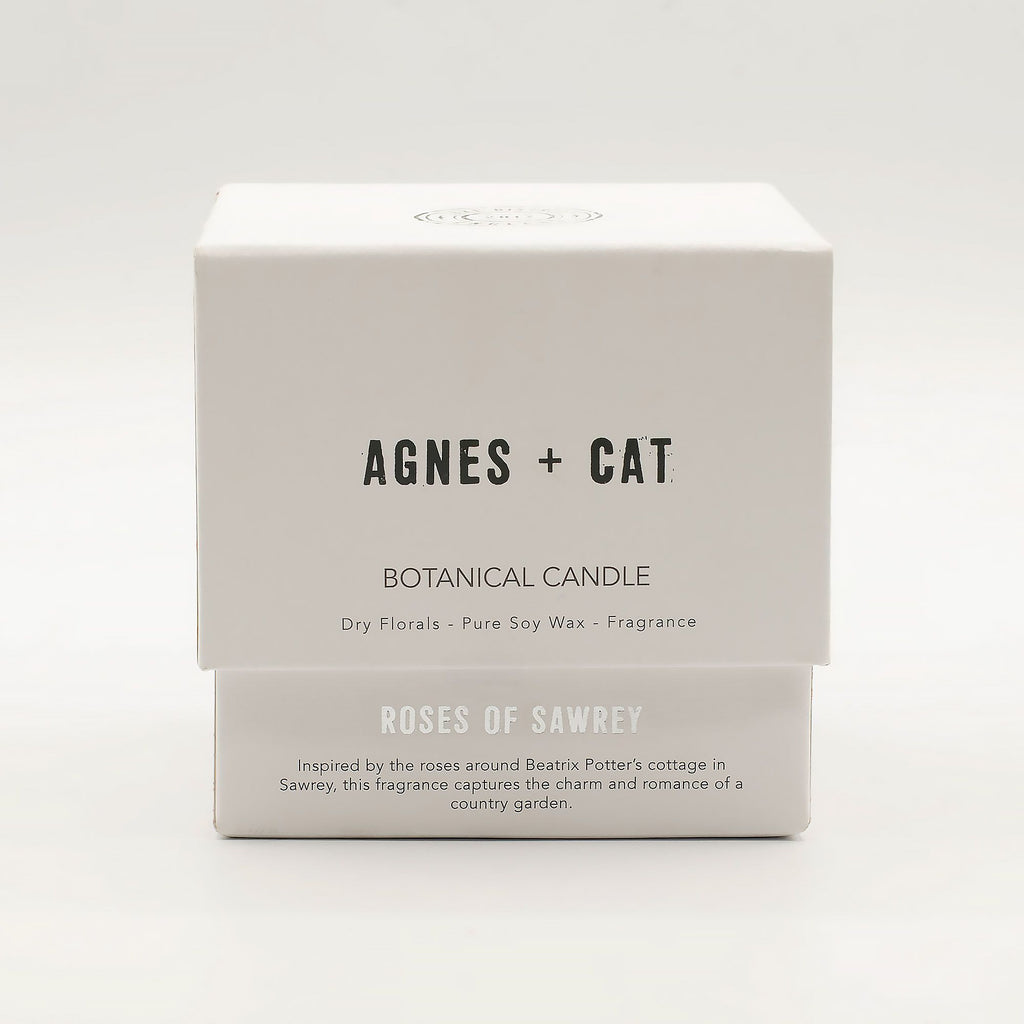 Bougie botanique en cire de soja – Roses de Sawrey – Agnes + Cat
