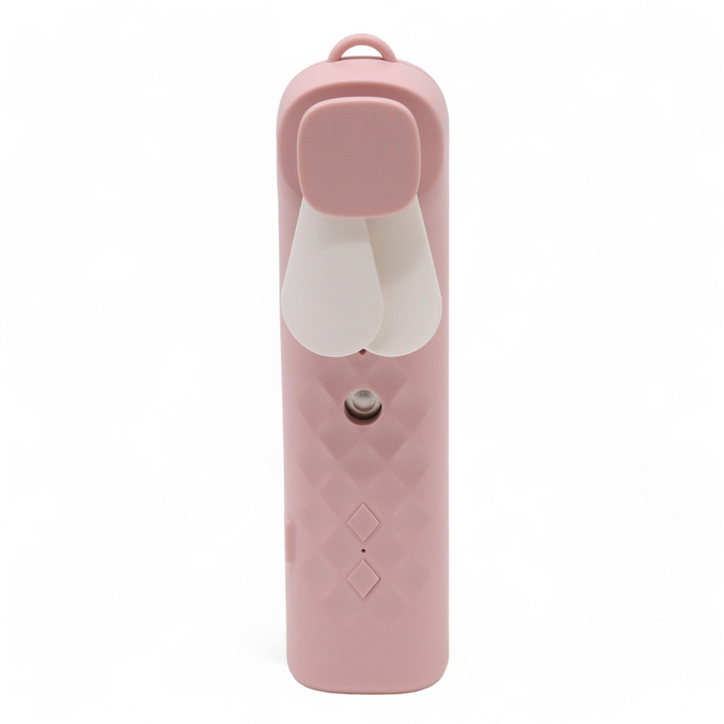 Ventilateur et brumisateur facial rose - USB