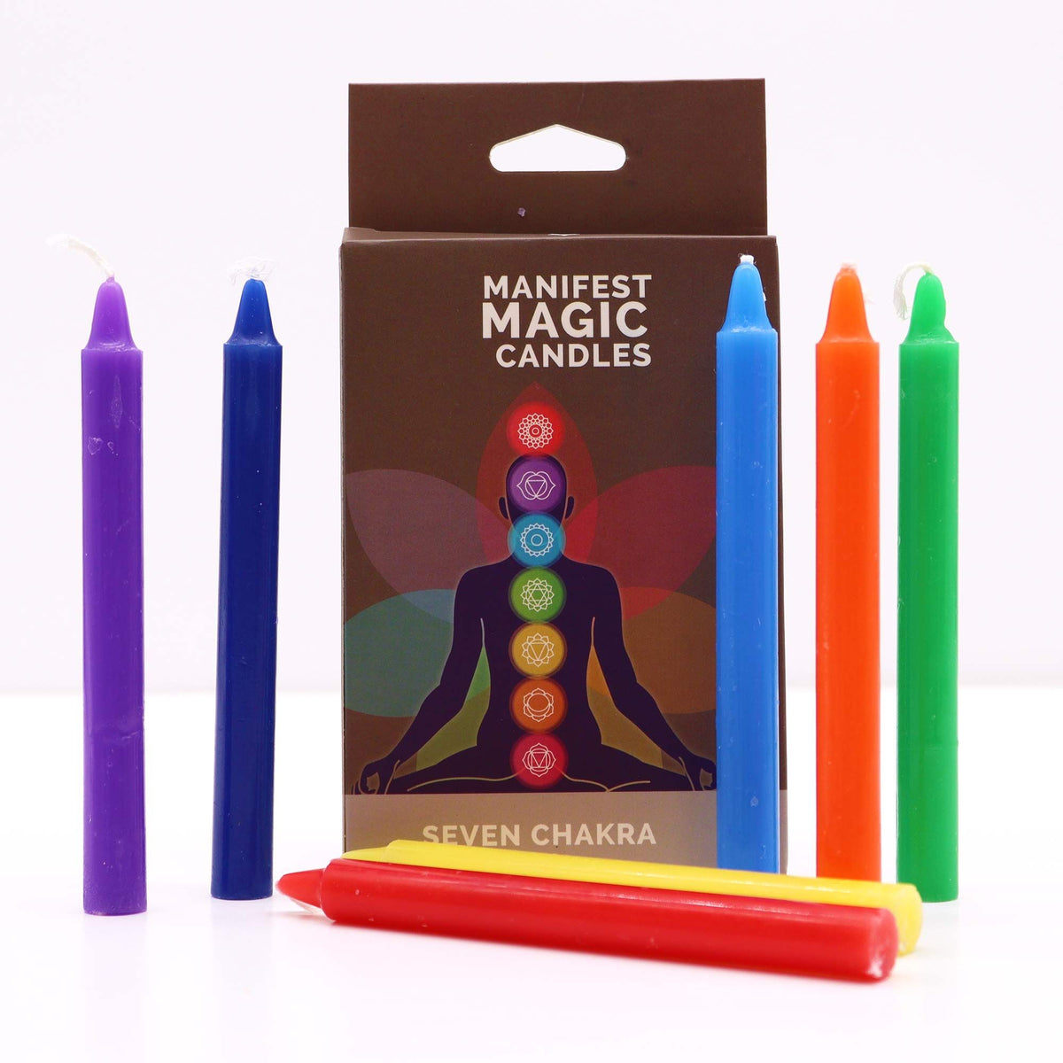 Bougies du Manifeste des Sept Chakras (paquet de 7)