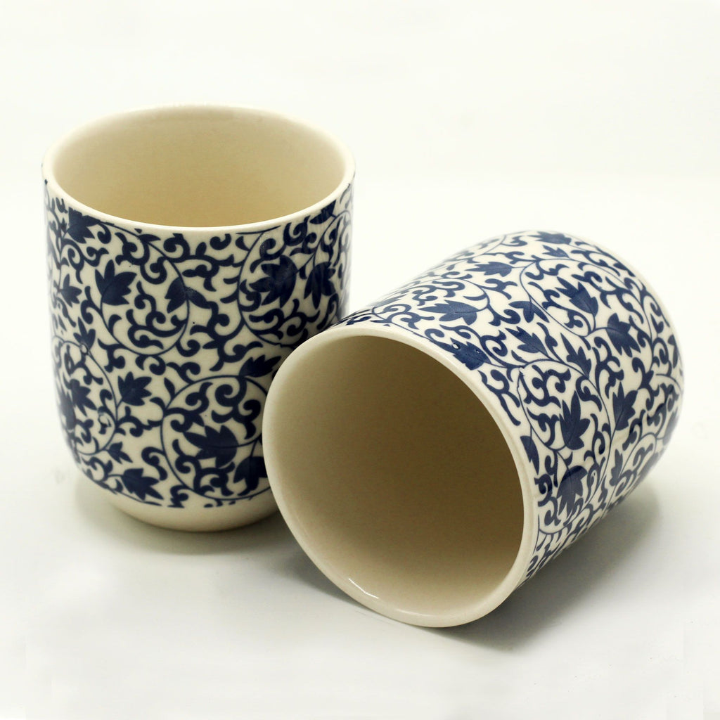 Tasses à thé - Motif bleu