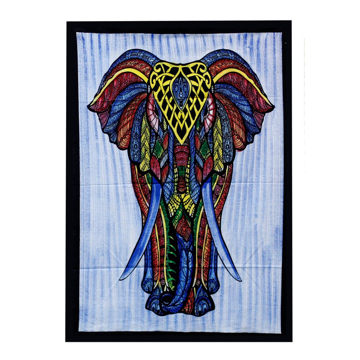 Tableau en coton peint à la main - Éléphant