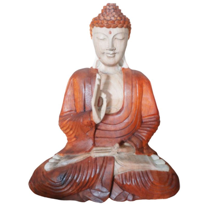 Statue de Bouddha sculptée à la main - 60 cm - Transmission des enseignements