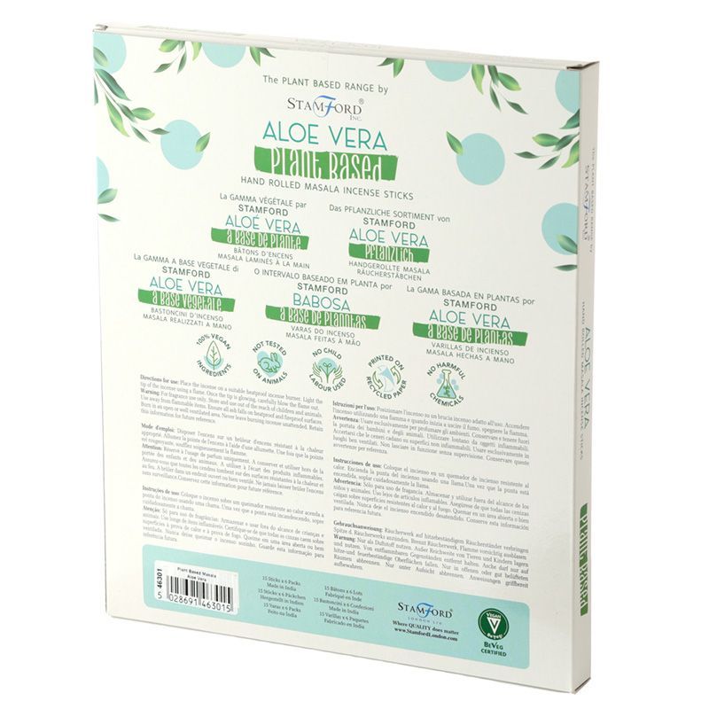 Boîtes d'encens Masala fabriquées à partir de plantes - Aloe Vera