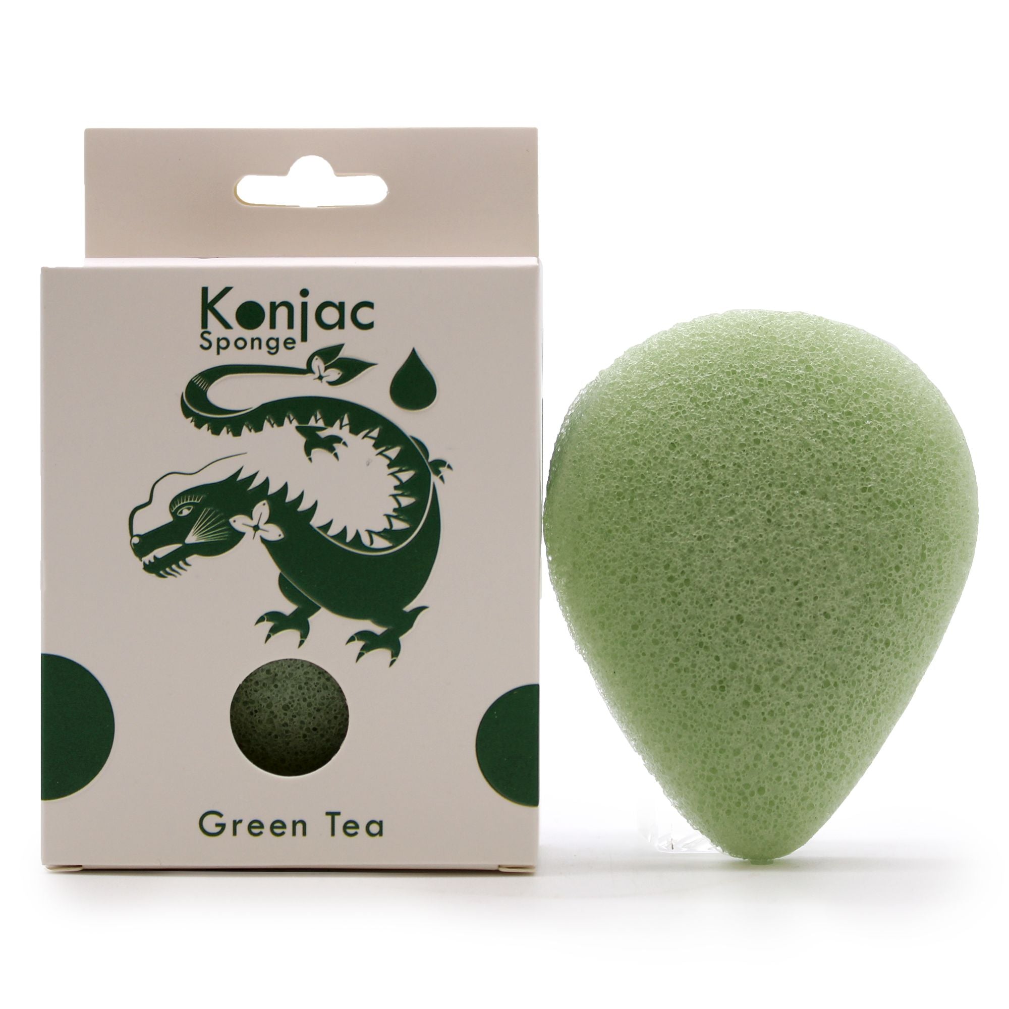 Éponge faciale Konjac - Thé vert - Protectrice