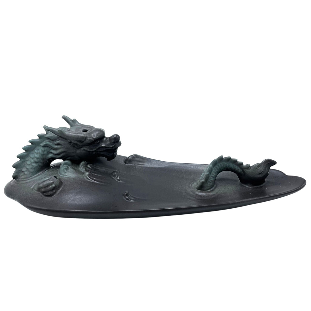Brûleur d'encens à reflux - Dragon dans une piscine aux détails incroyables