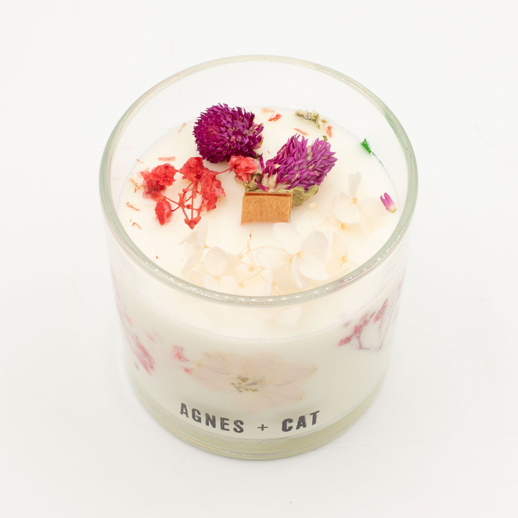 Bougie botanique en cire de soja – Roses de Sawrey – Agnes + Cat