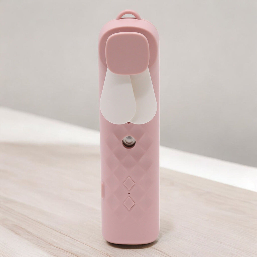 Ventilateur et brumisateur facial rose - USB