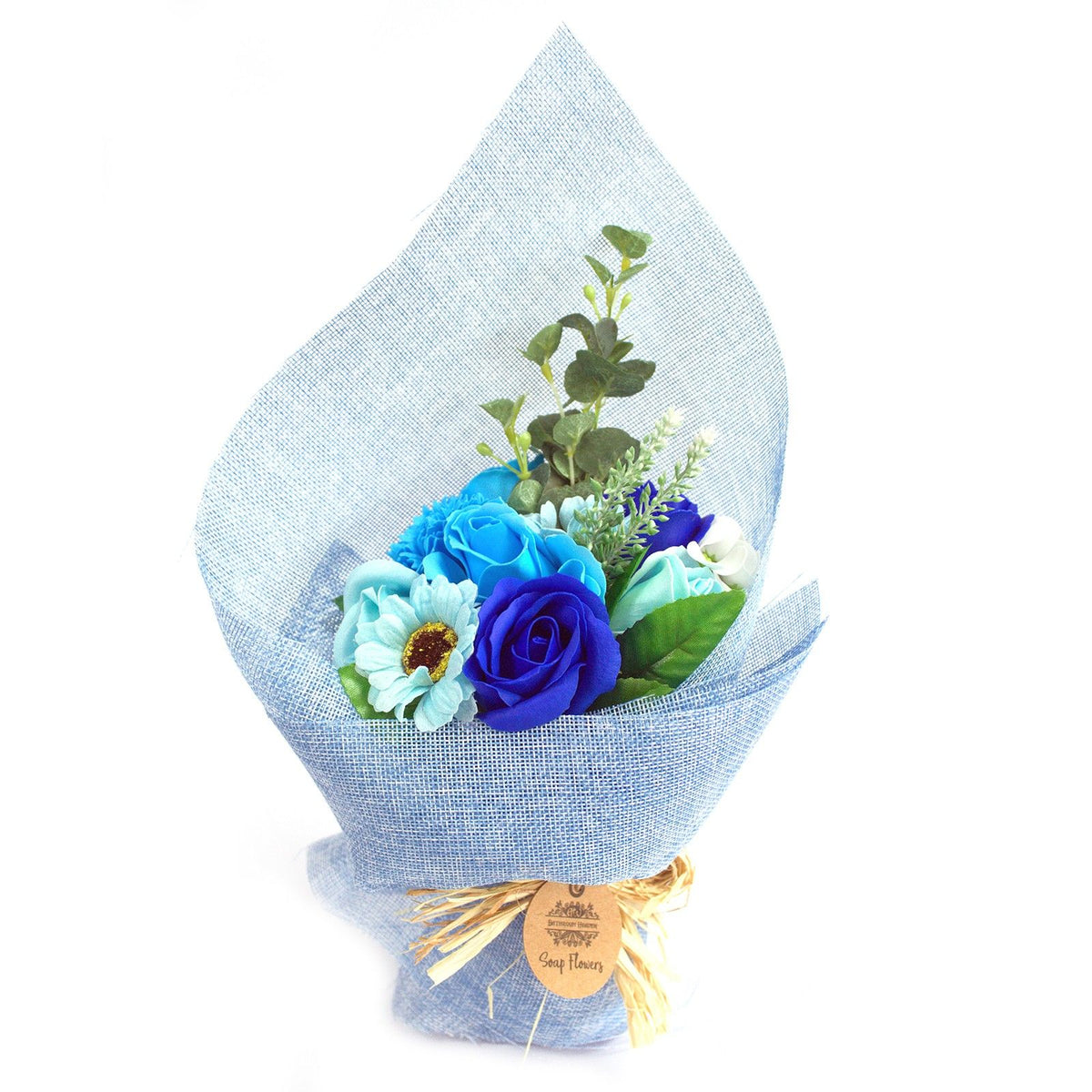Bouquet de fleurs en savon - Bleu