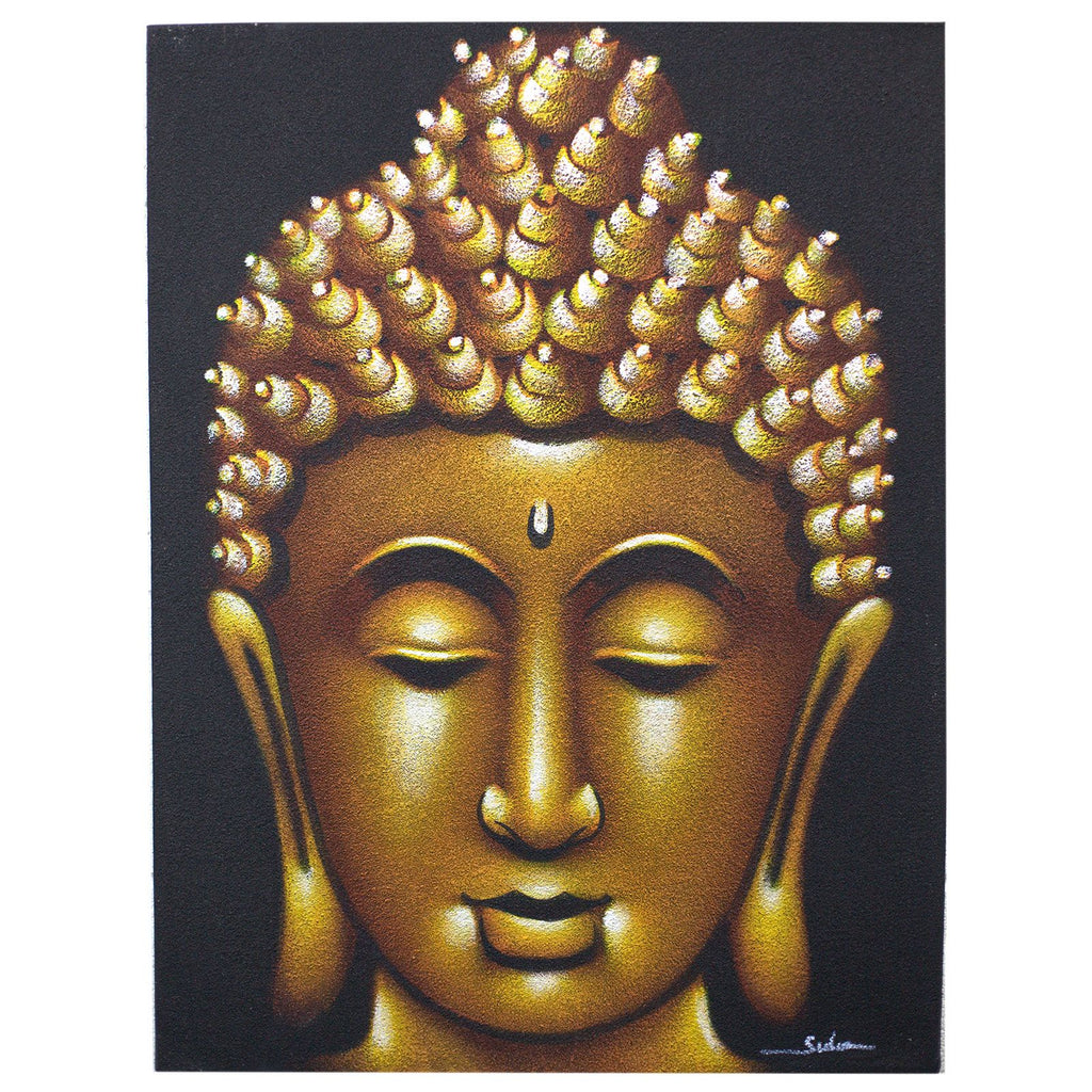 Tableau de Bouddha - Finition or et sable