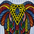 Tableau en coton peint à la main - Éléphant