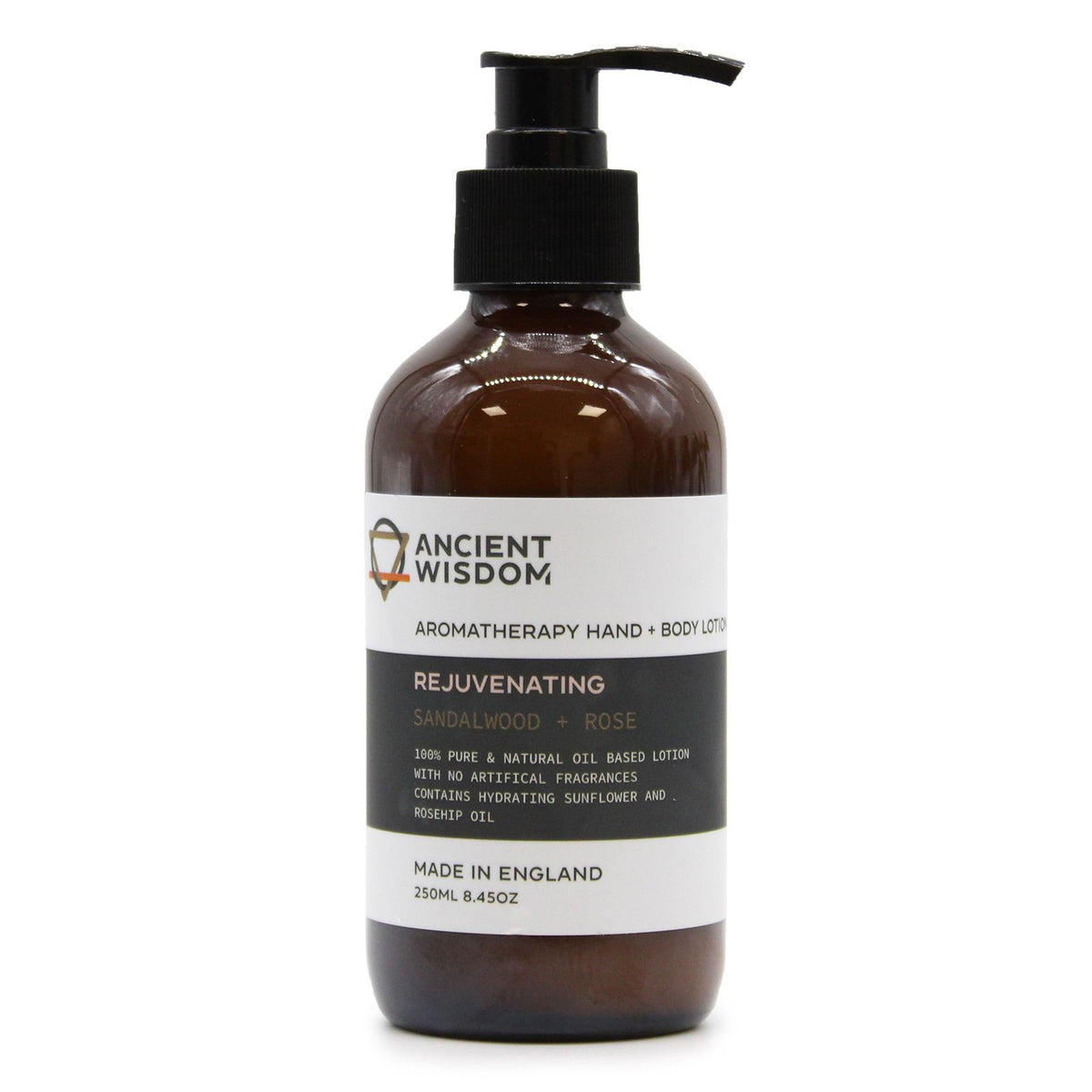 Lotion pour les mains et le corps au bois de santal et à la rose 250 ml