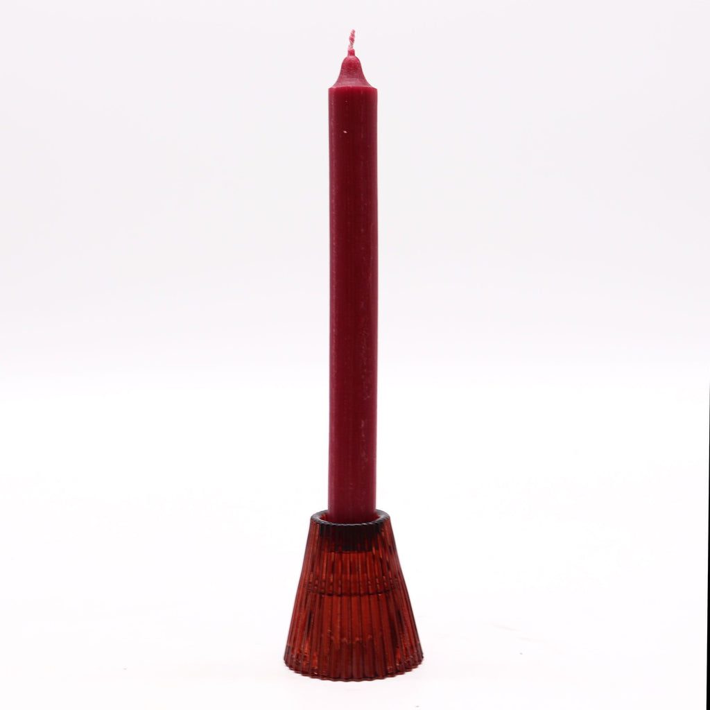 Porte-bougie réversible pour table/thé - Rouge vampire