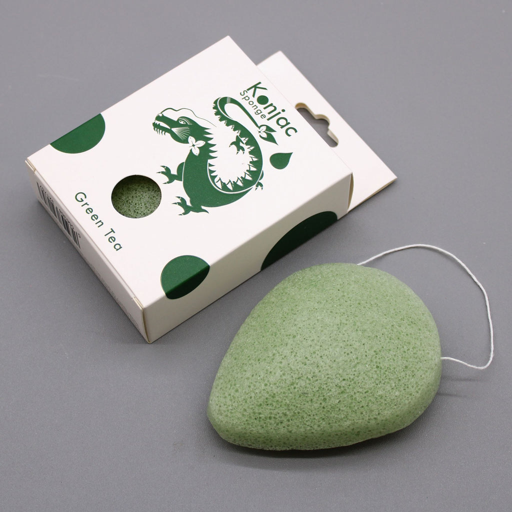 Éponge faciale Konjac - Thé vert - Protectrice