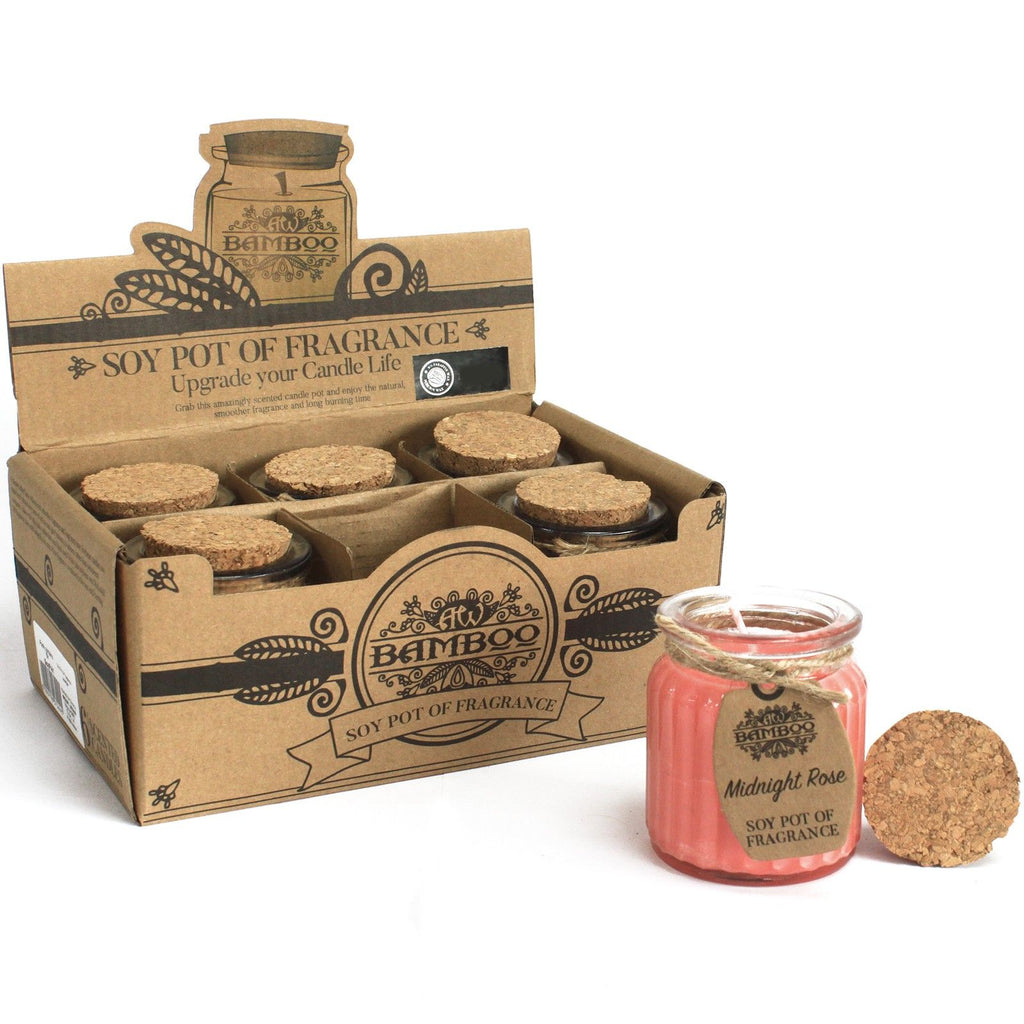 Bougie en cire de soja en pot rose