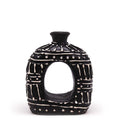 Vase ovale en forme de donut - Chocolat 18 cm