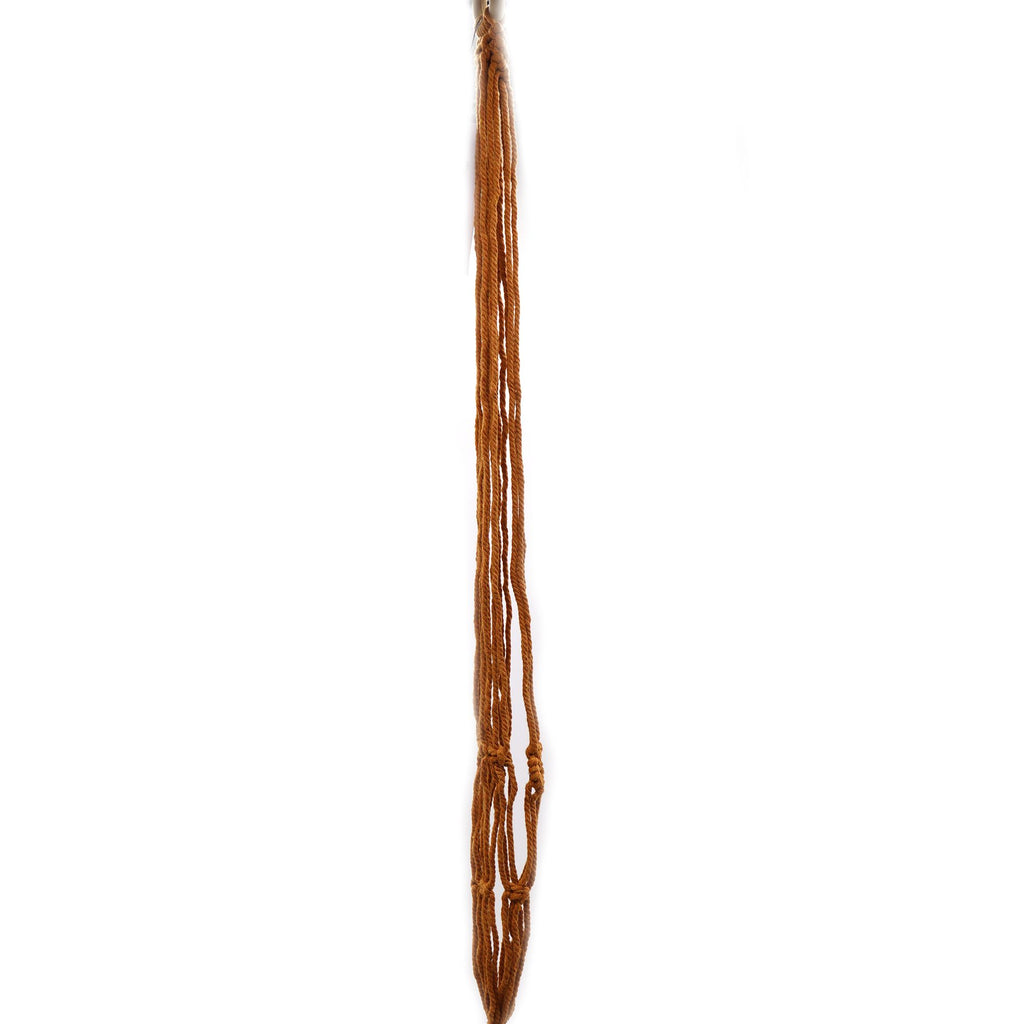 Pot de fleurs classique en macramé - Pot moyen couleur chocolat