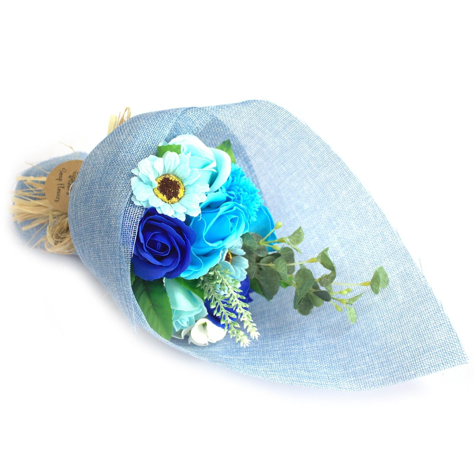 Bouquet de fleurs en savon - Bleu
