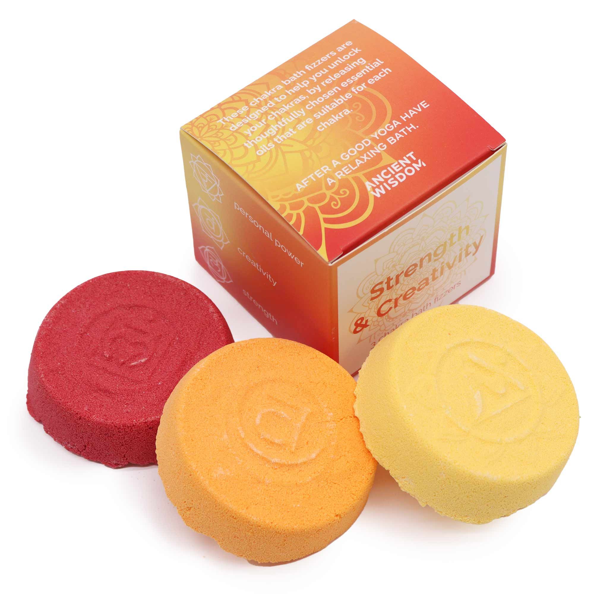 Bombes de bain Chakra - Petite boîte - Force et Créativité