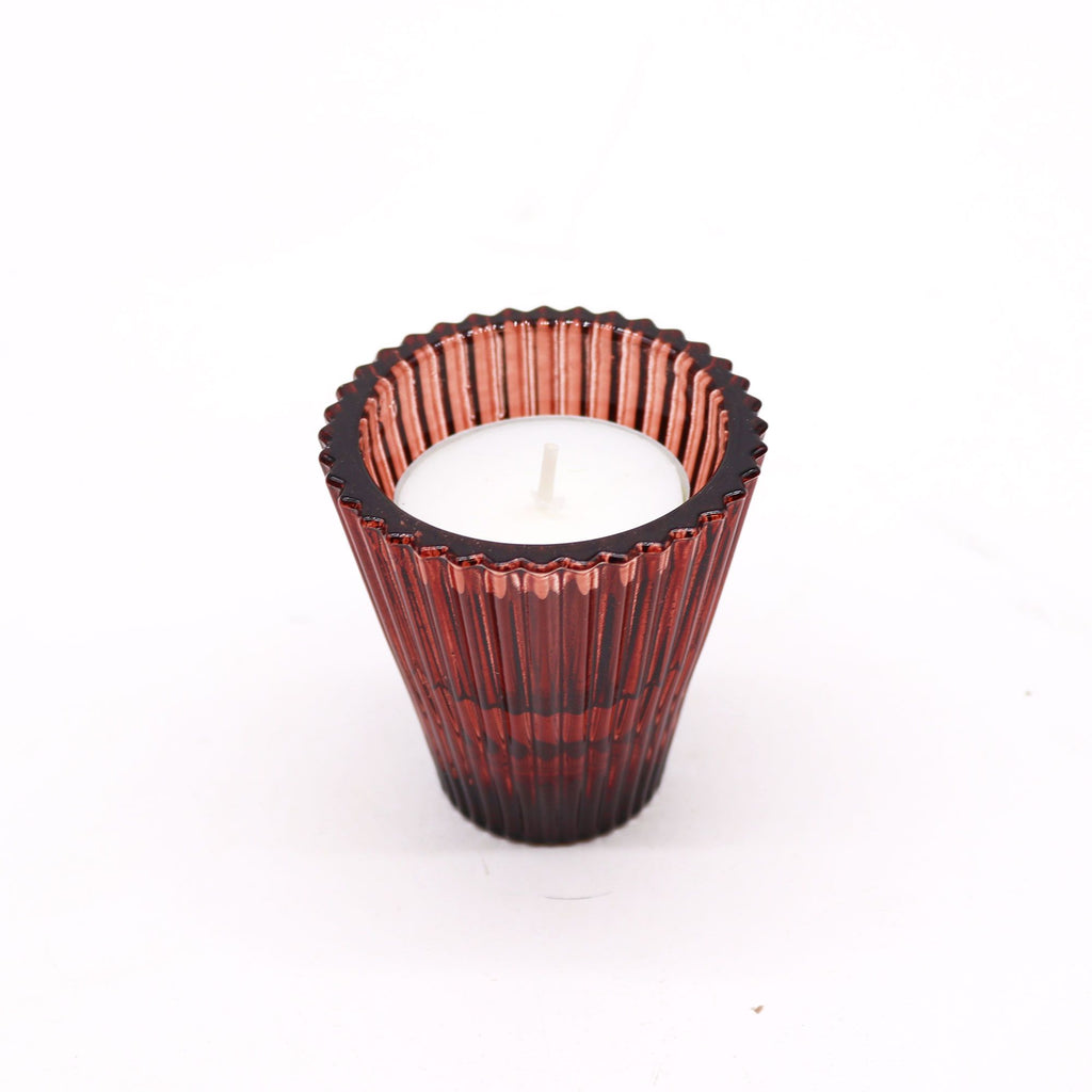 Porte-bougie réversible pour table/thé - Rouge vampire