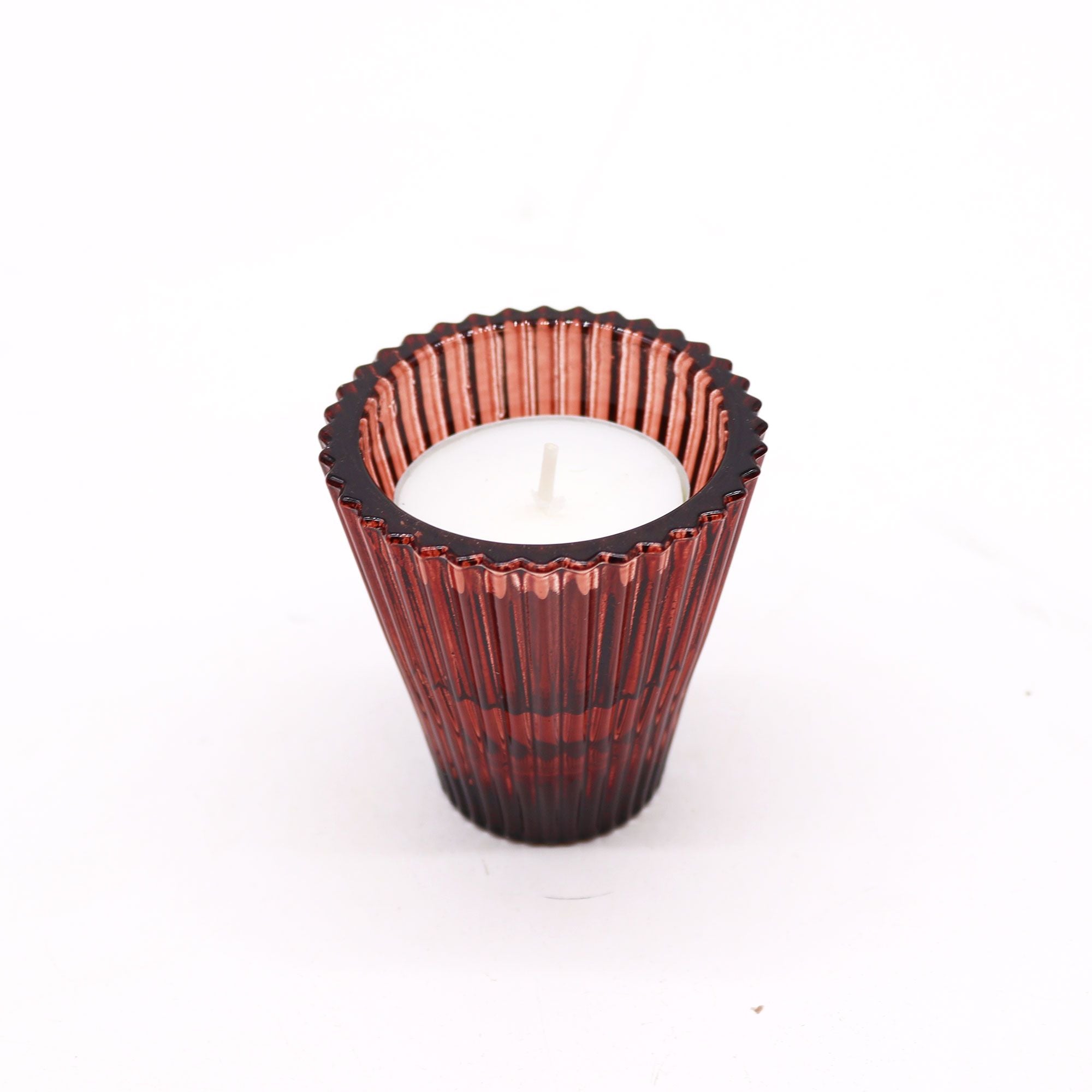 Porte-bougie réversible pour table/thé - Rouge vampire