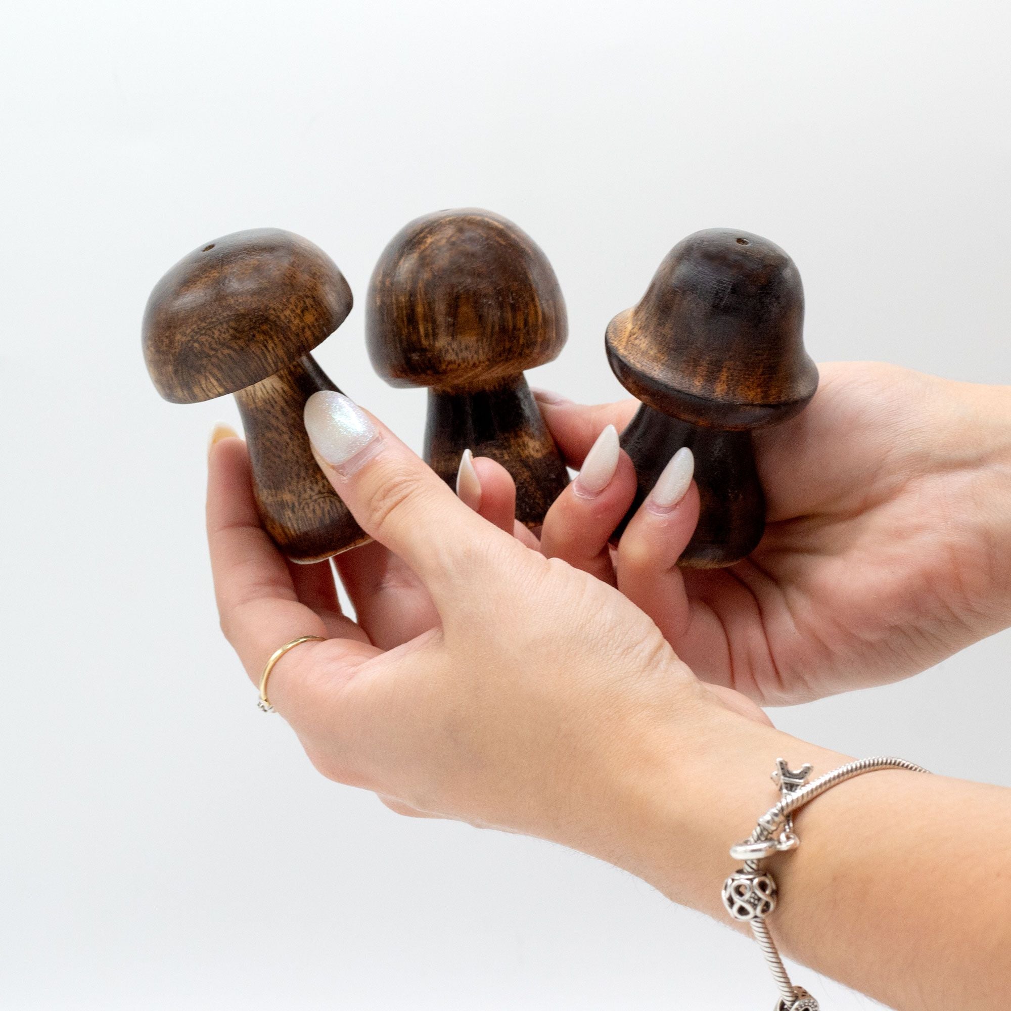 Lot de 3 mini champignons à encens (8 cm 7 cm 6,5 cm)
