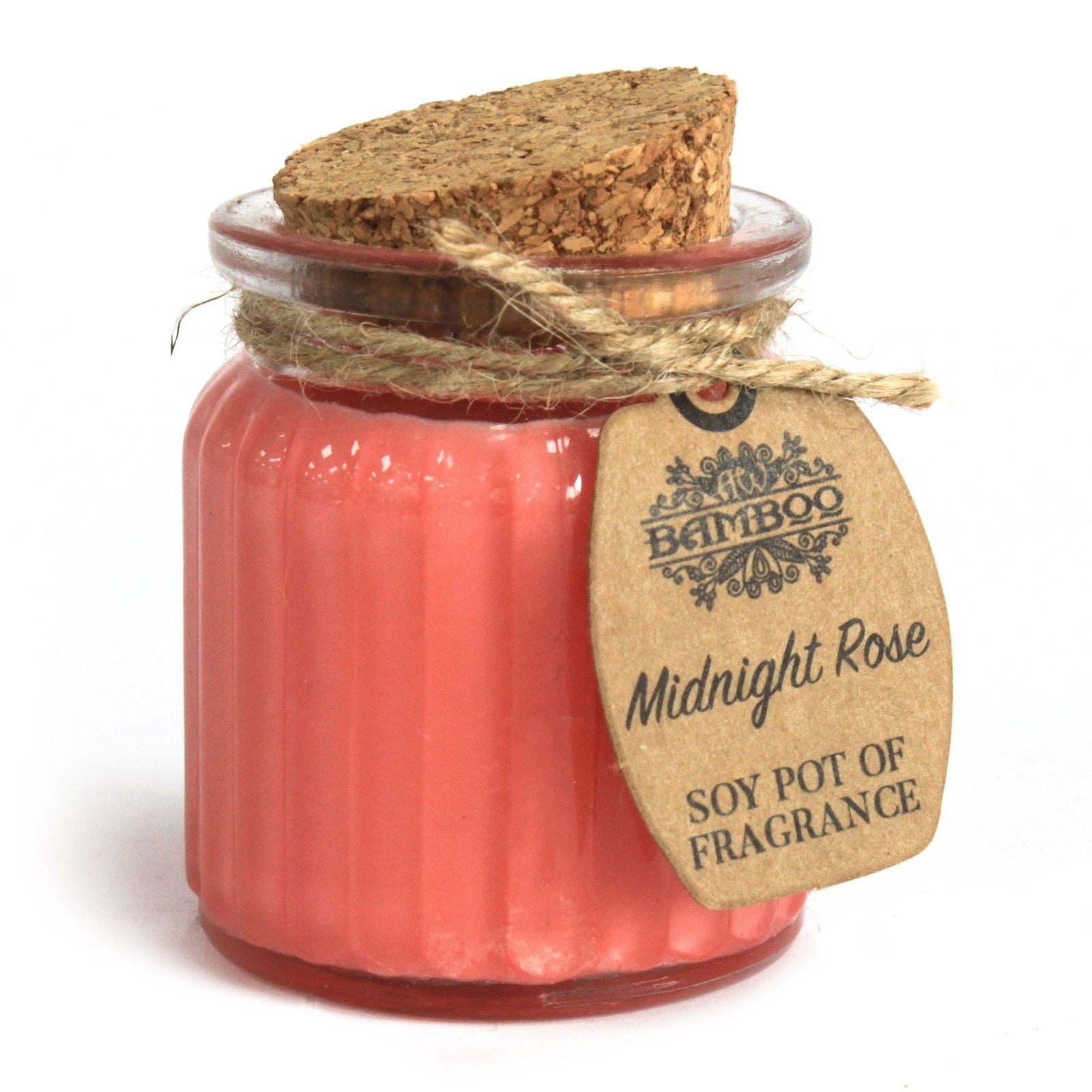 Bougie en cire de soja en pot rose