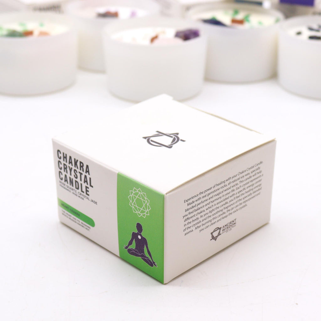 Bougies en cristal Chakra - Chakra du cœur