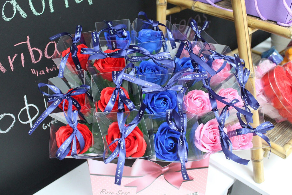 Rose simple - rose bleu