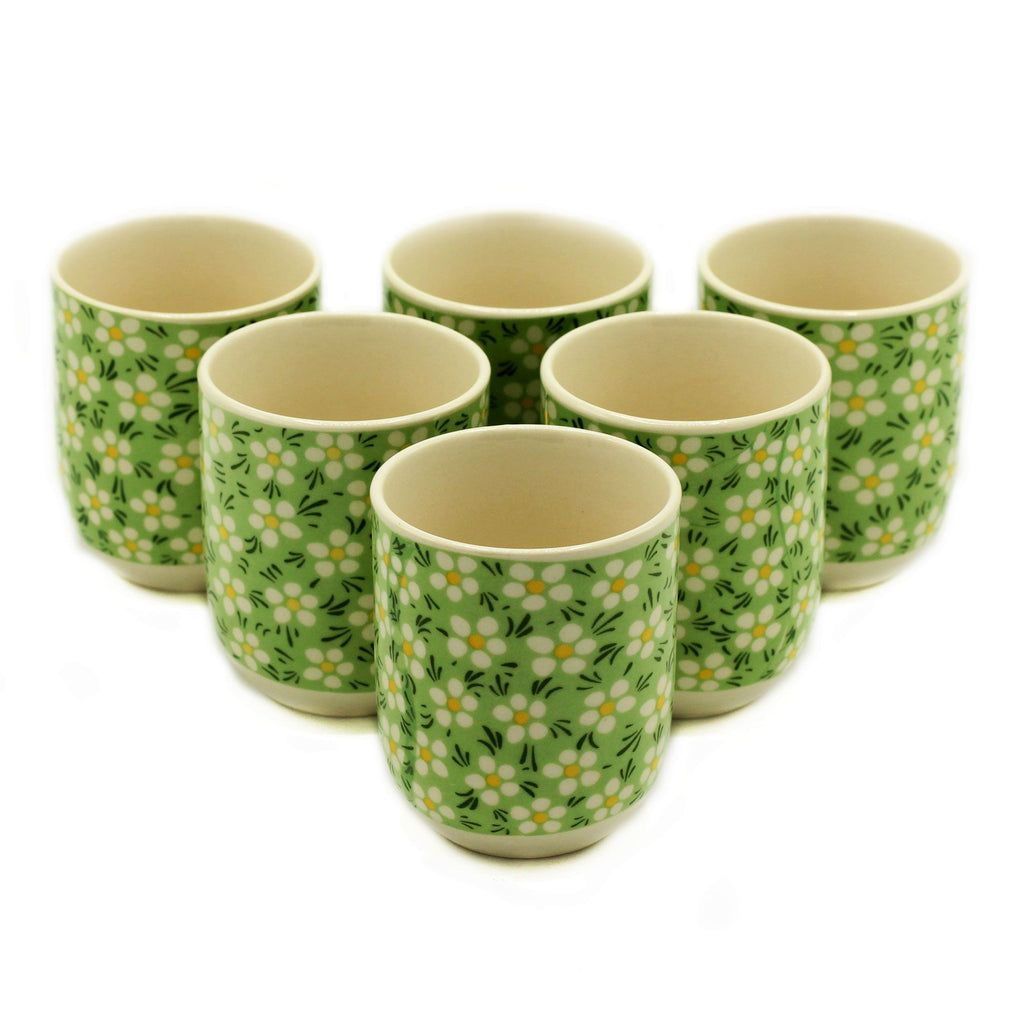 Tasses à thé - Marguerite verte
