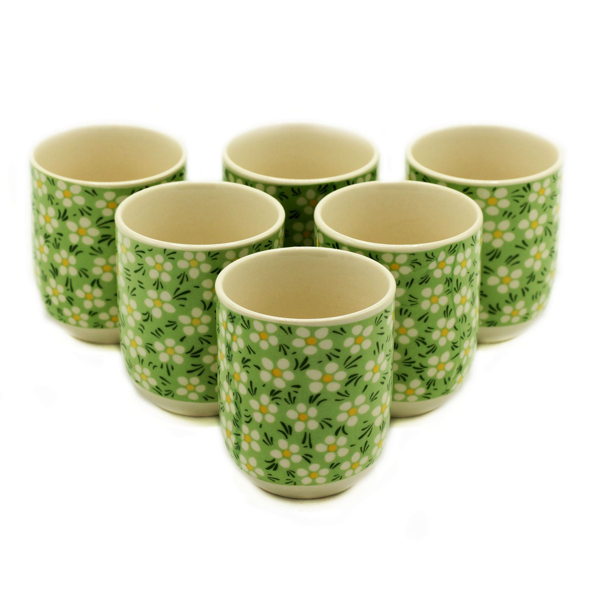 Tasses à thé - Marguerite verte