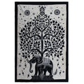 Couette en coton simple + tenture murale - Singe - Éléphant des arbres
