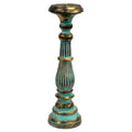 Grand bougeoir - Turquoise et or