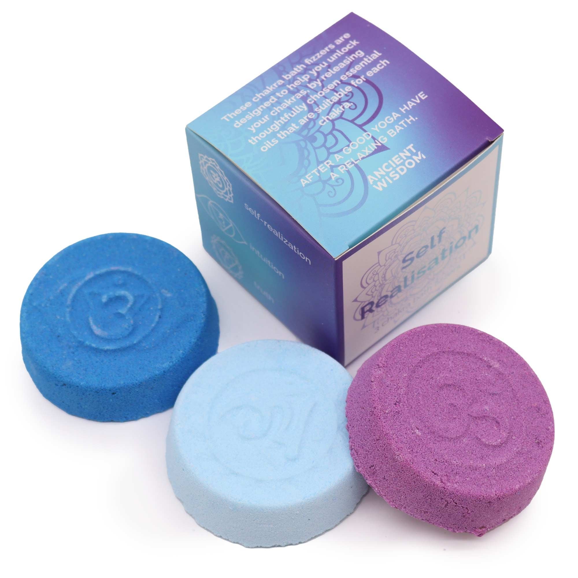 Bombes de bain Chakra - Petite boîte - Réalisation de soi