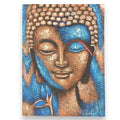 Peinture de Bouddha - Bronze et fleur bleue