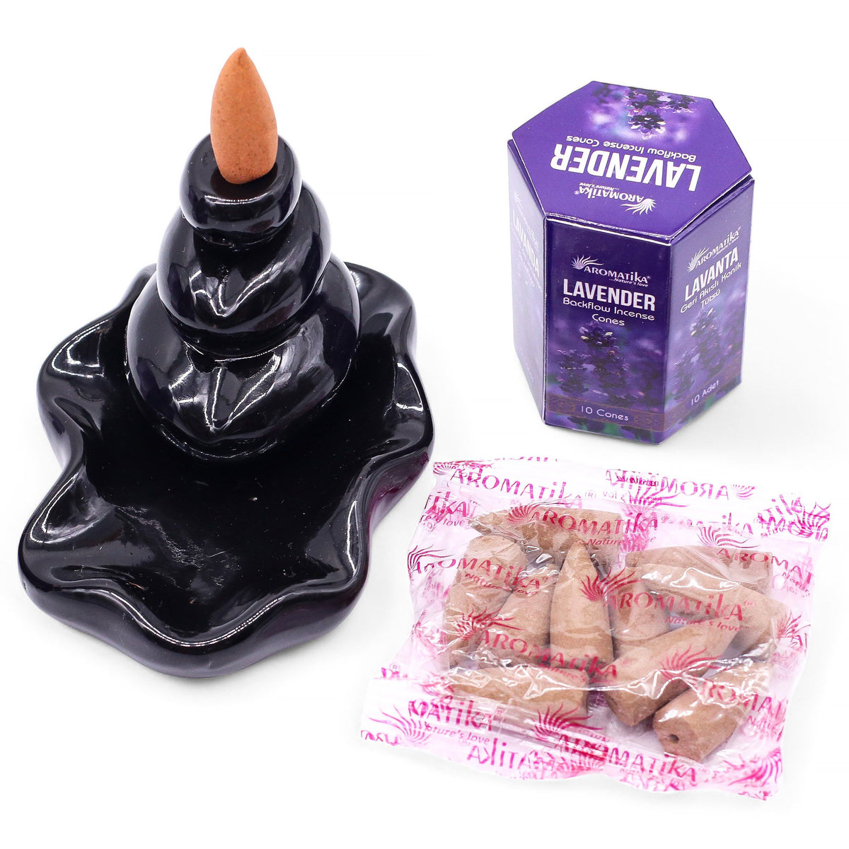 Lot de 10 encens Masala à reflux - Lavande