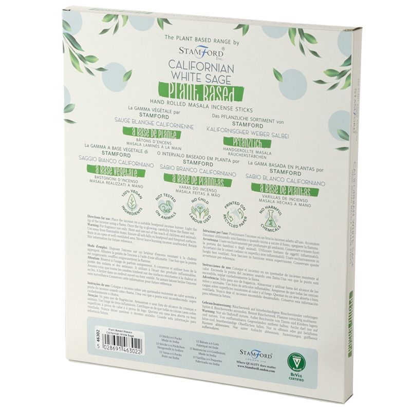 Boîtes d'encens Masala à base de plantes - Sauge blanche de Californie
