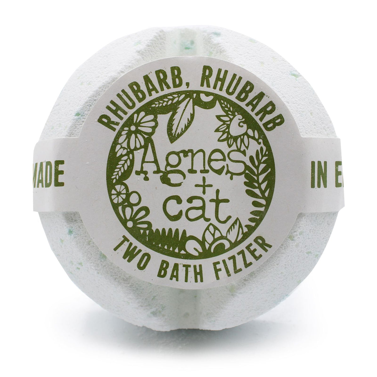Galet de bain effervescent – Rhubarbe Rhubarbe – Agnes + Cat