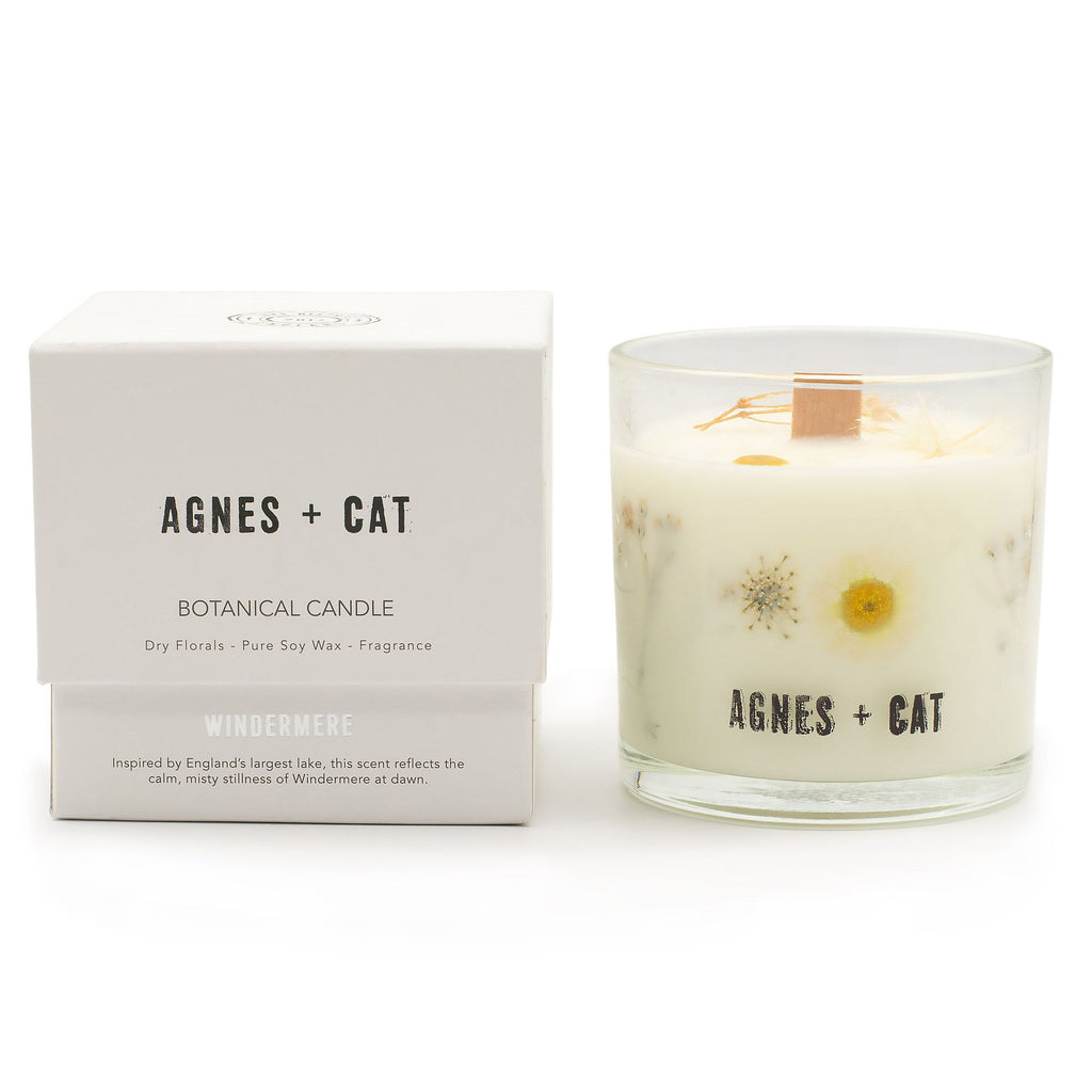 Bougie botanique en cire de soja – Windermere – Agnes + Cat