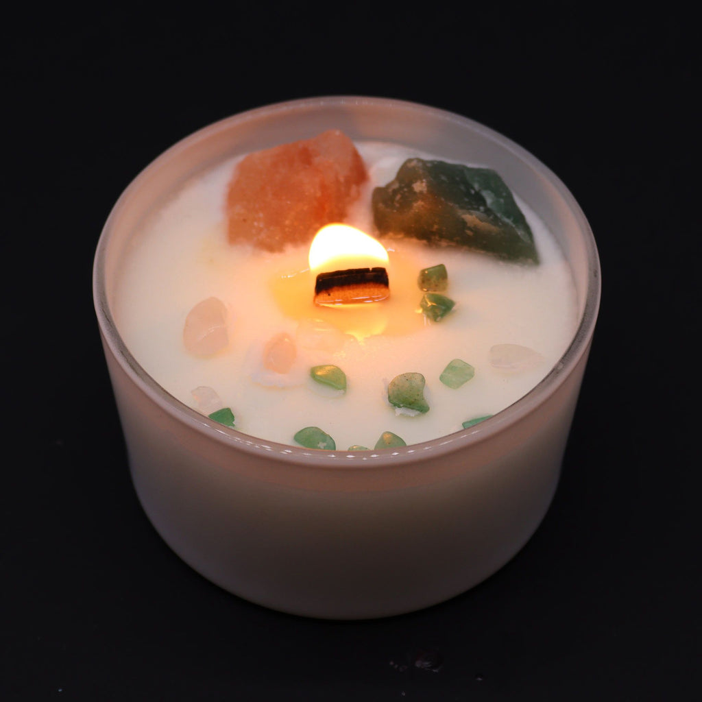 Bougies en cristal Chakra - Chakra du cœur